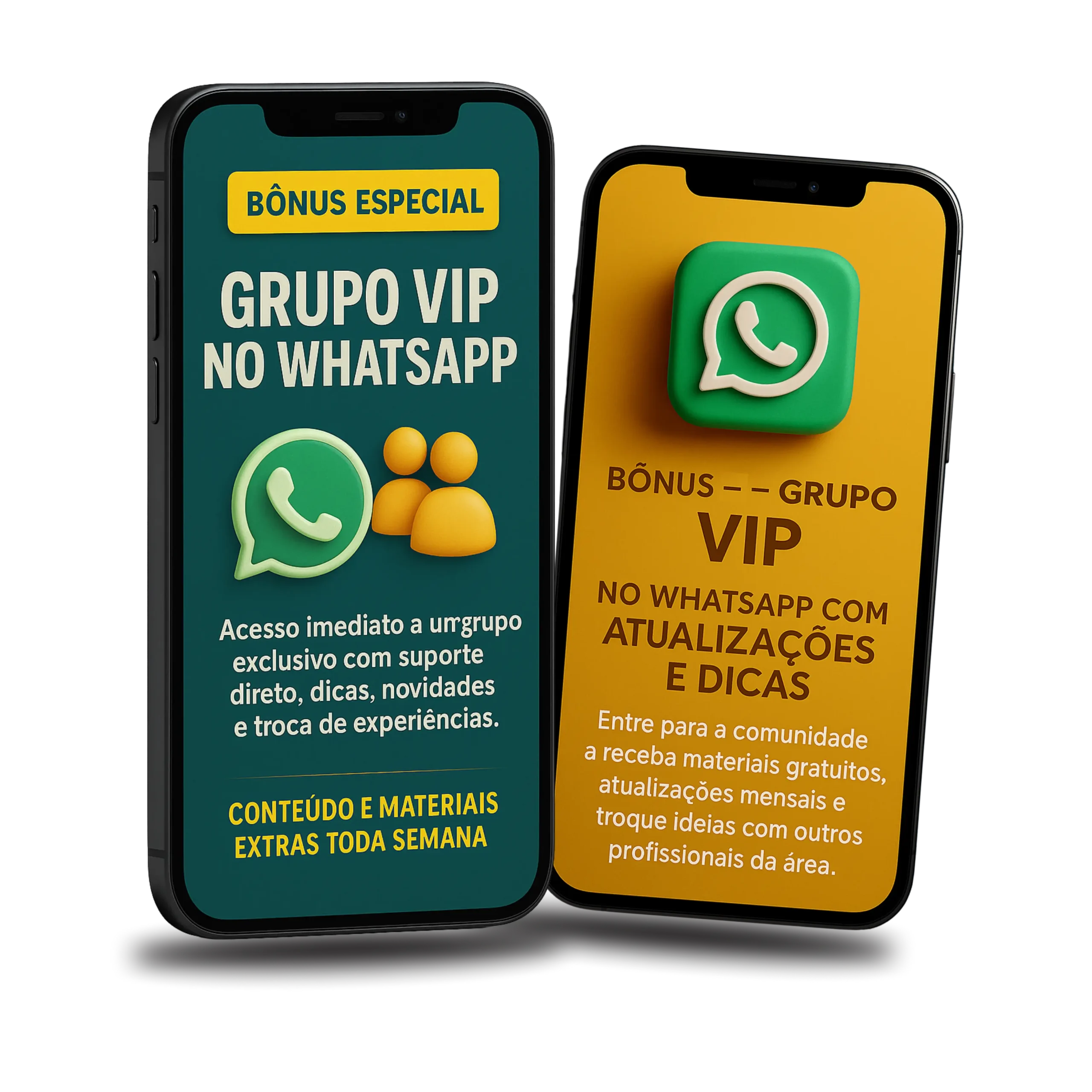 Grupo VIP no WhatsApp (suporte e networking)